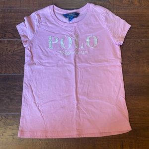 Polo pink T-shirt, size 6